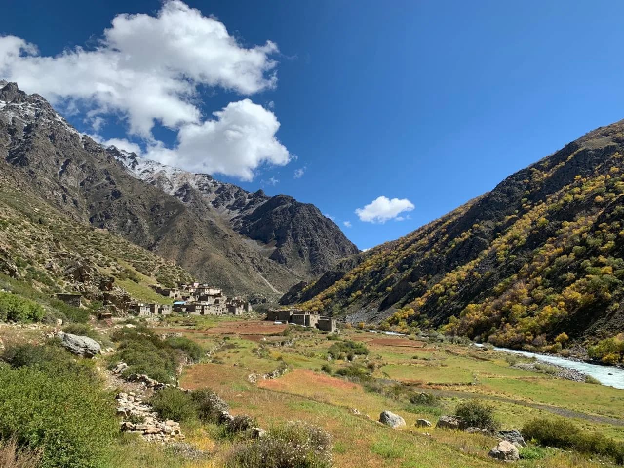 Humla valley landscape in the Himalayas